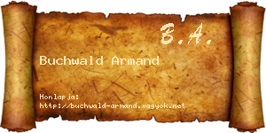Buchwald Armand névjegykártya